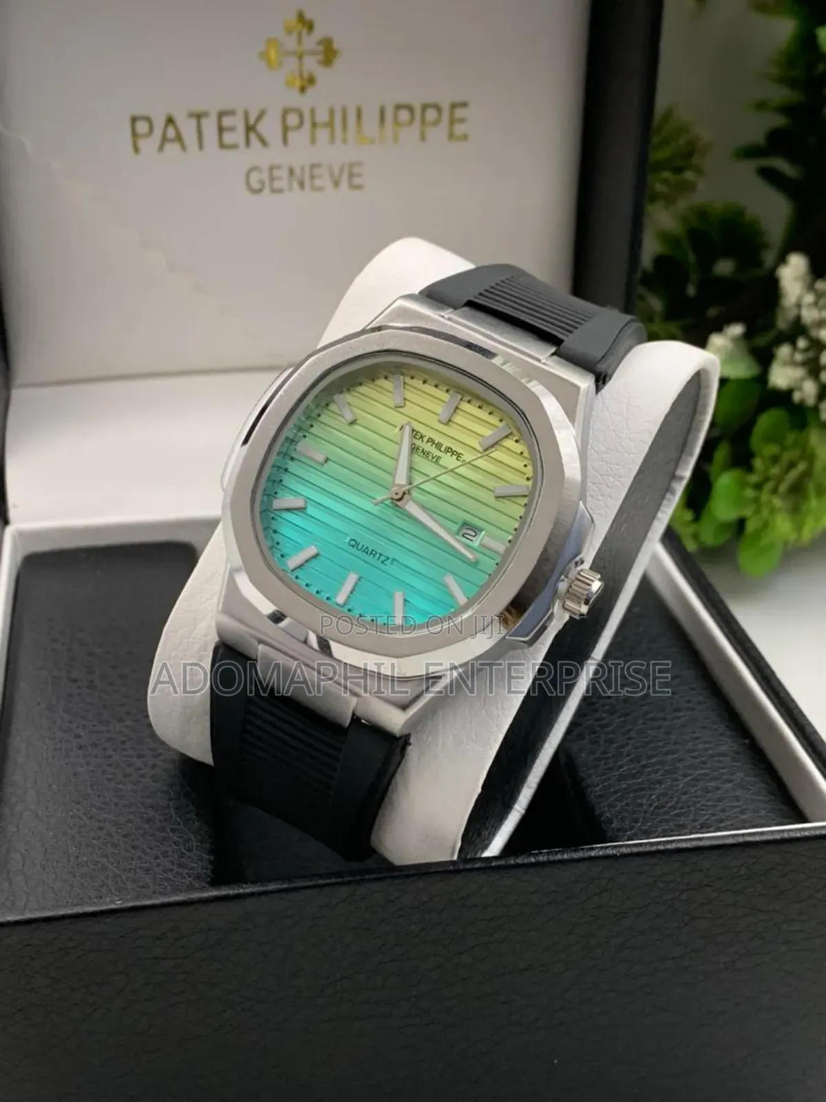 Patek Rubber Strap Geneva Watch