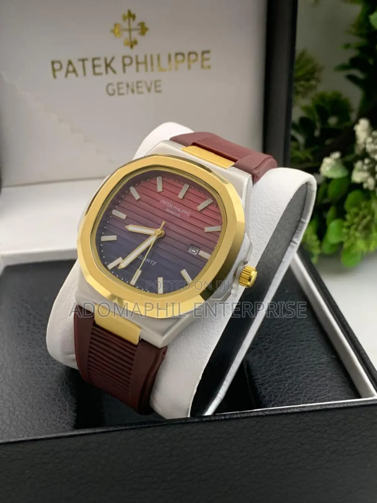 Patek Rubber Strap Geneva Watch
