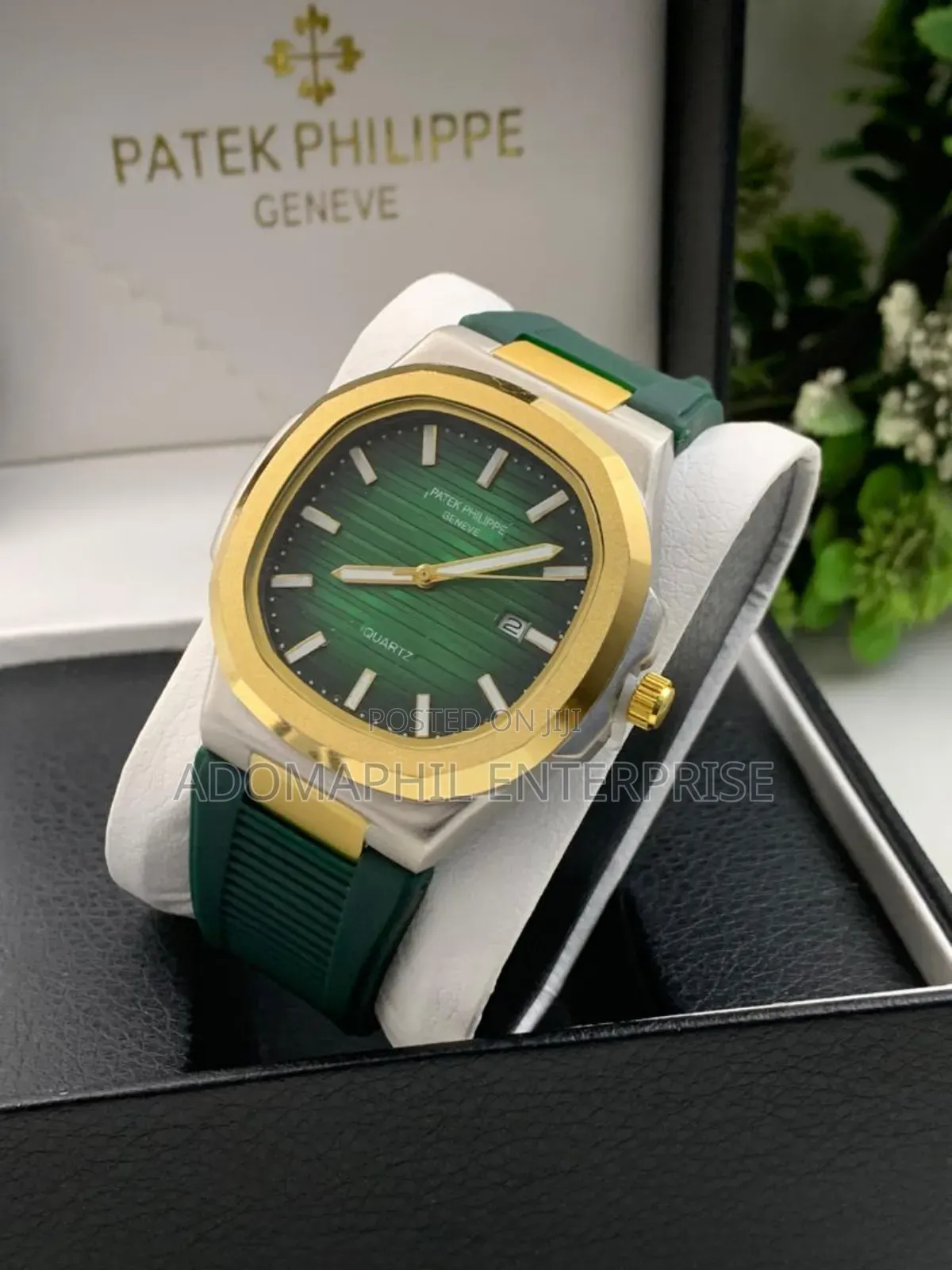 Patek Rubber Strap Geneva Watch