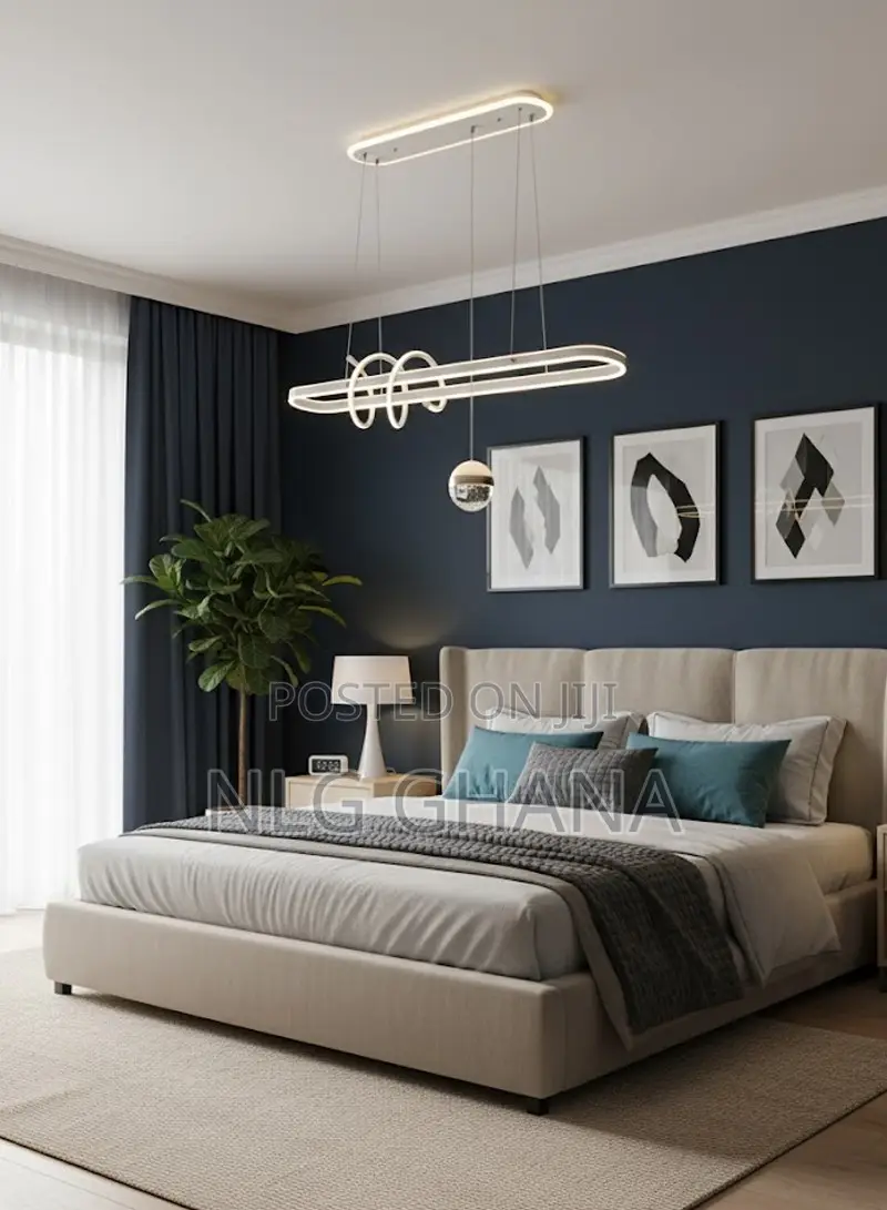 Modern Linear Led Pendant Light With Ring. Ghx7360