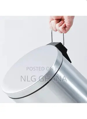 5l Round Chrome Garbage Can Home Hotel Office Stylish. Ghx7246