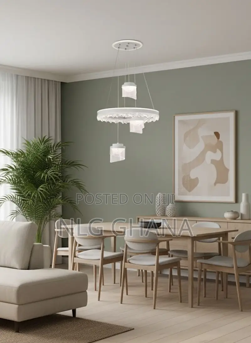 Modern Crystal Led Chandelier, Luxury Ring Pendant. Ghx7359