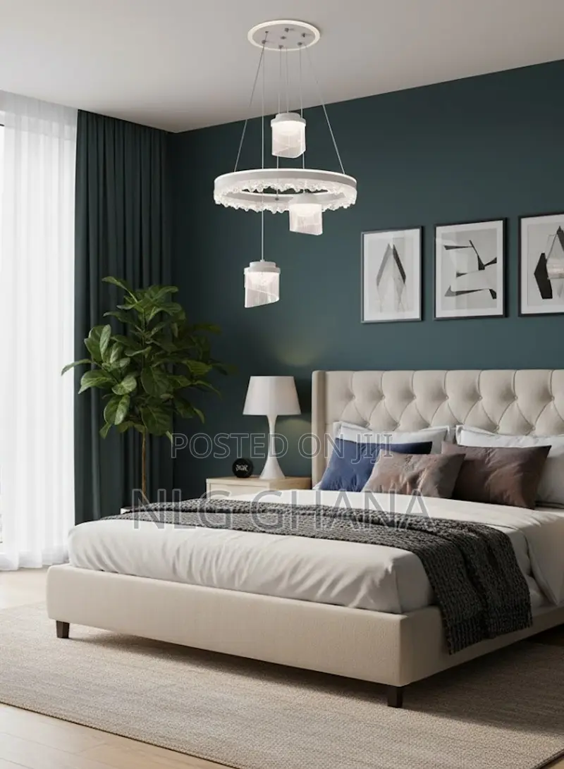 Modern Crystal Led Chandelier, Luxury Ring Pendant. Ghx7359
