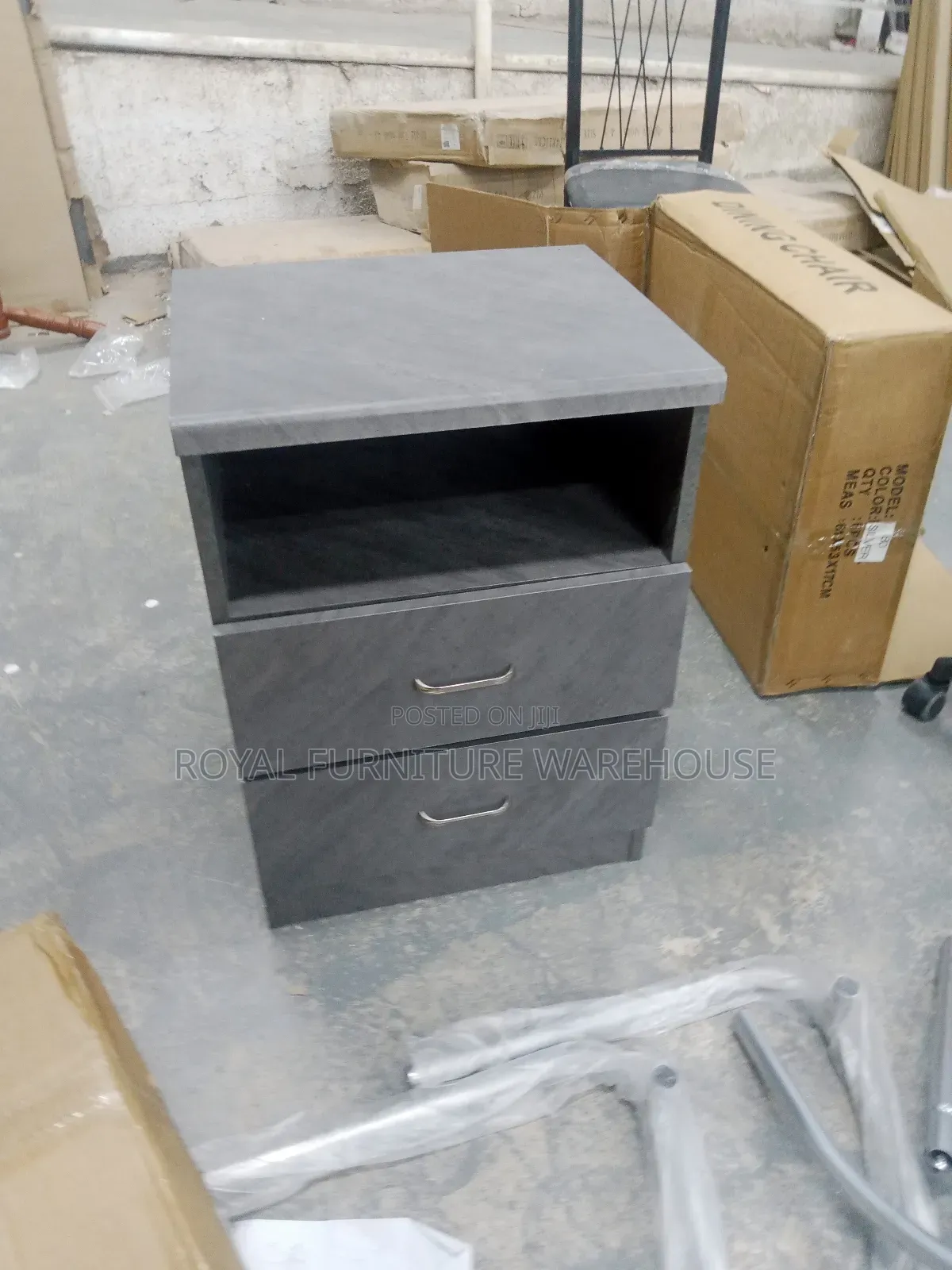 Gray Color Bedside Night Stand