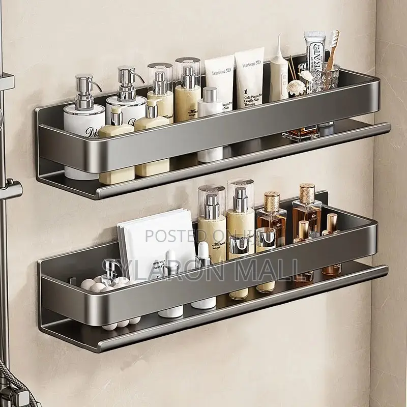 Wall-mounted Bathroom Shelf With Towel Bar