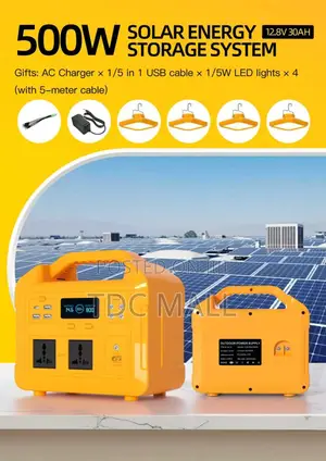 Rechargeable Solar Generator 500watts + Solar Panel