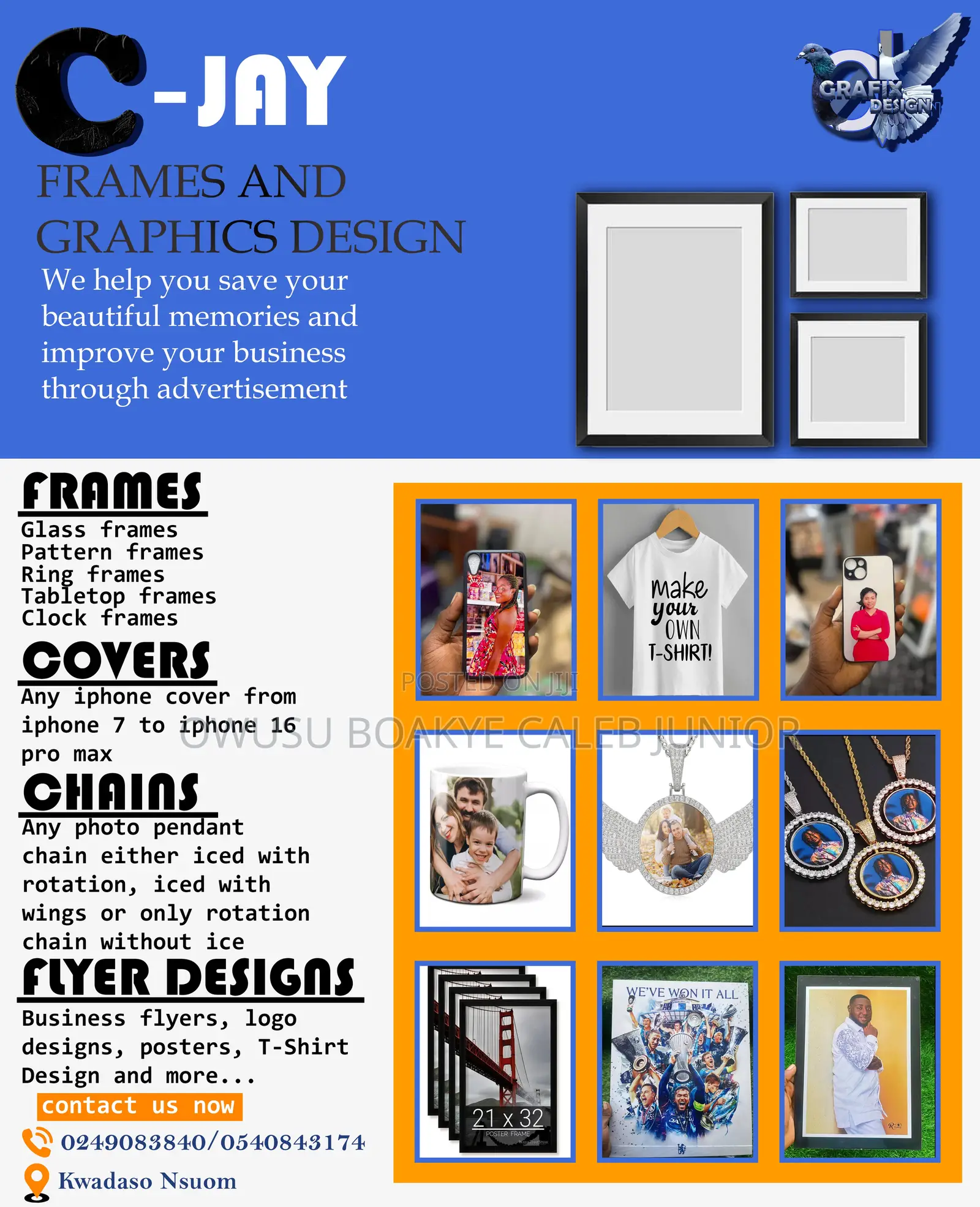 Frames, Printing and Designing