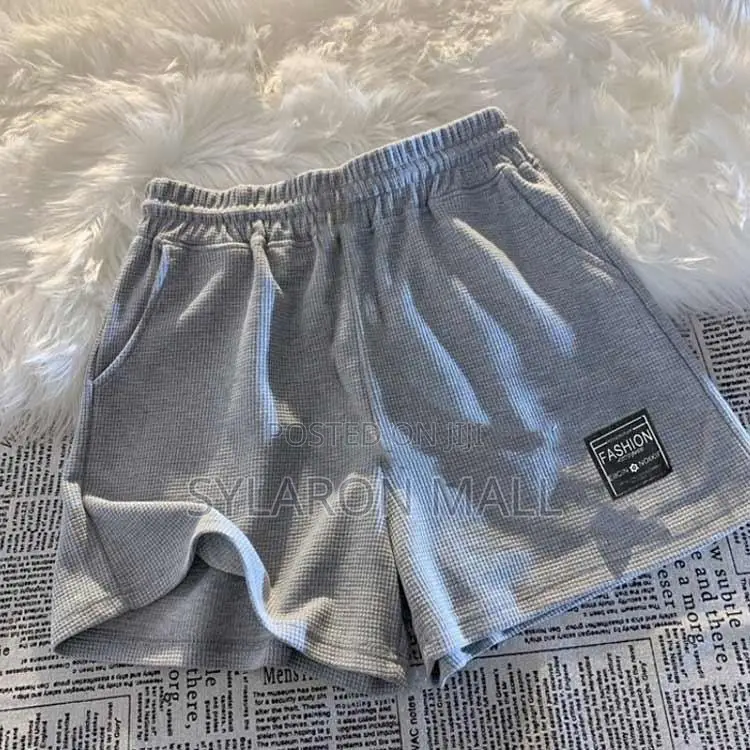 Waffle-Texture Casual Shorts (Unisex)