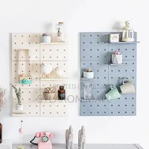 Wall-Mounted Pegboard Shelf Organizer