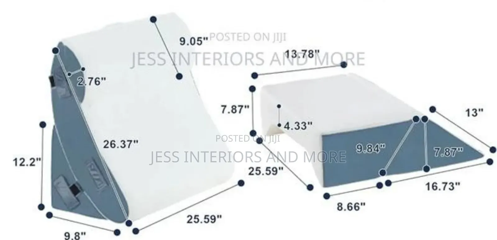 Orthopedic Bed Wedge Pillow Set For Sleeping.