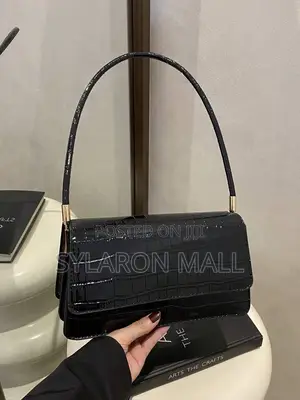 Luxe Croc-Embossed Shoulder Bag