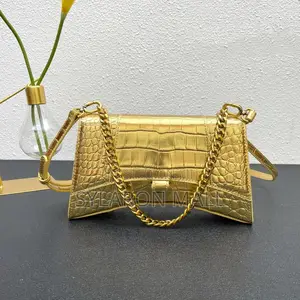 Luxe Croc-Embossed Shoulder Bag