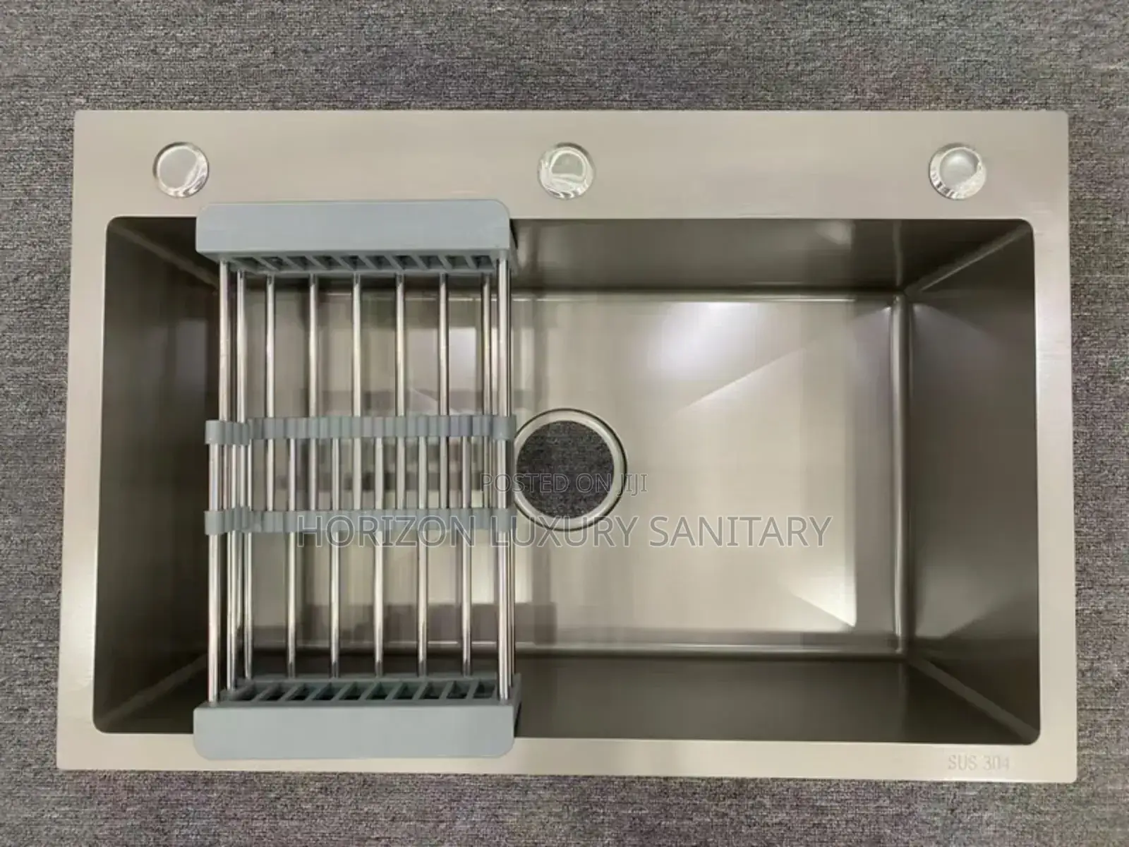 Work Top Sink With Accessories Stainless and Black Kitchen Sink