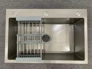 Work Top Sink With Accessories Stainless and Black Kitchen Sink