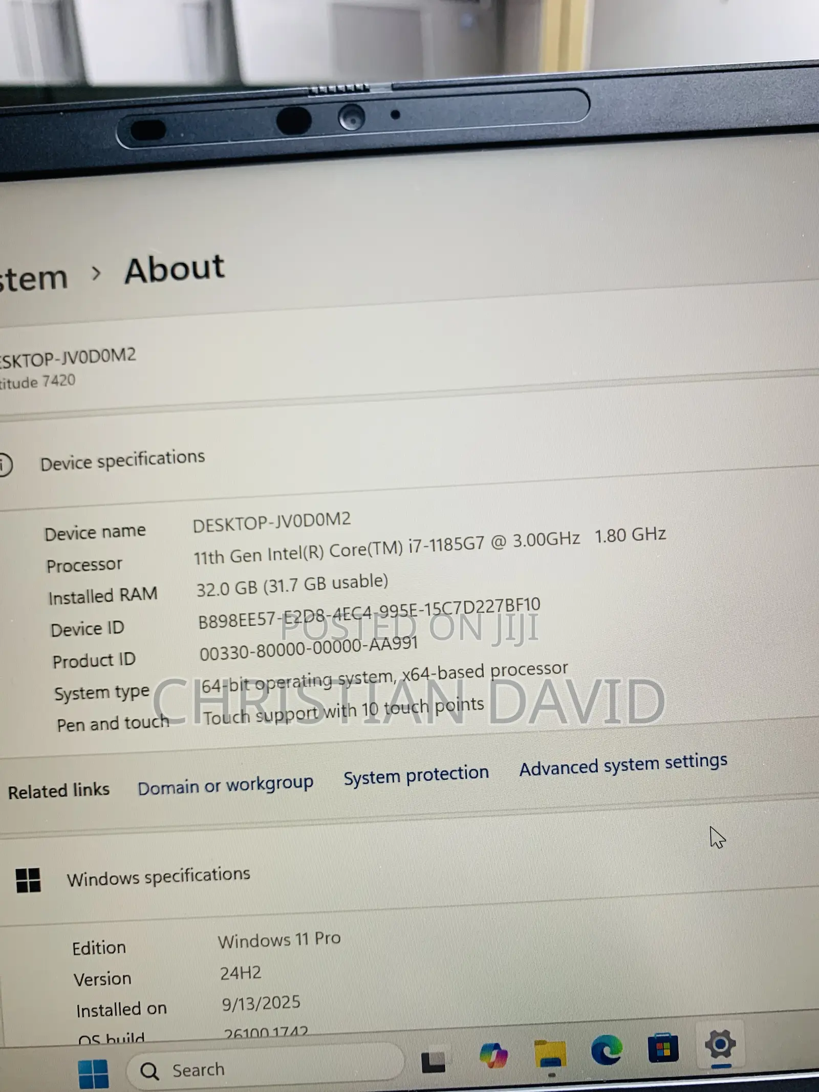 Laptop Dell Latitude 7420 32GB Intel Core I7 SSD 512GB