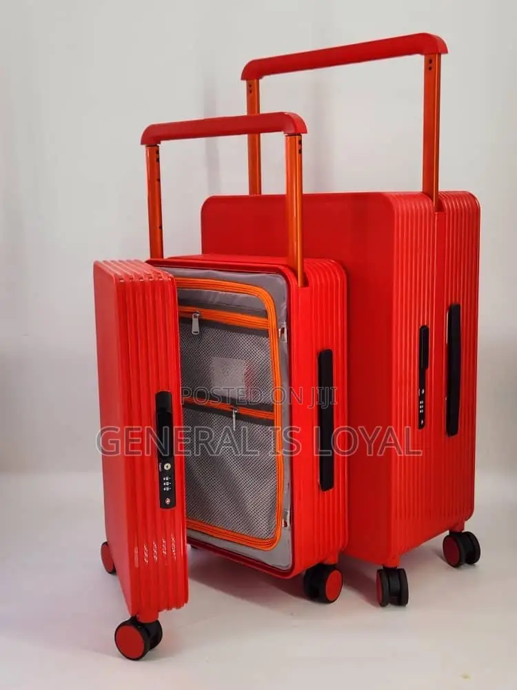 Solid 2in1 Zipless Red  Trolley Traveling Bag