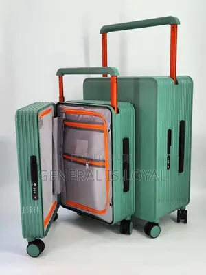 Solid 2in1 Zipless Green  Trolley Traveling Bag