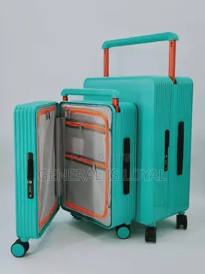 Solid 2in1 Zipless Green  Trolley Traveling Bag