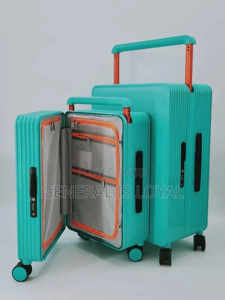 Solid 2in1 Zipless Green  Trolley Traveling Bag