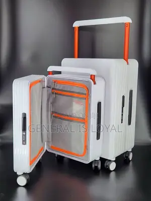 Solid 2in1 Zipless White   Trolley Traveling Bag