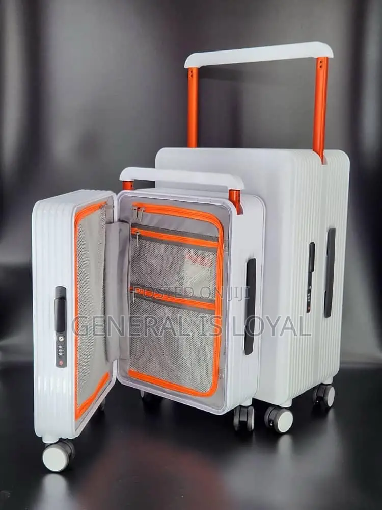 Solid 2in1 Zipless White   Trolley Traveling Bag