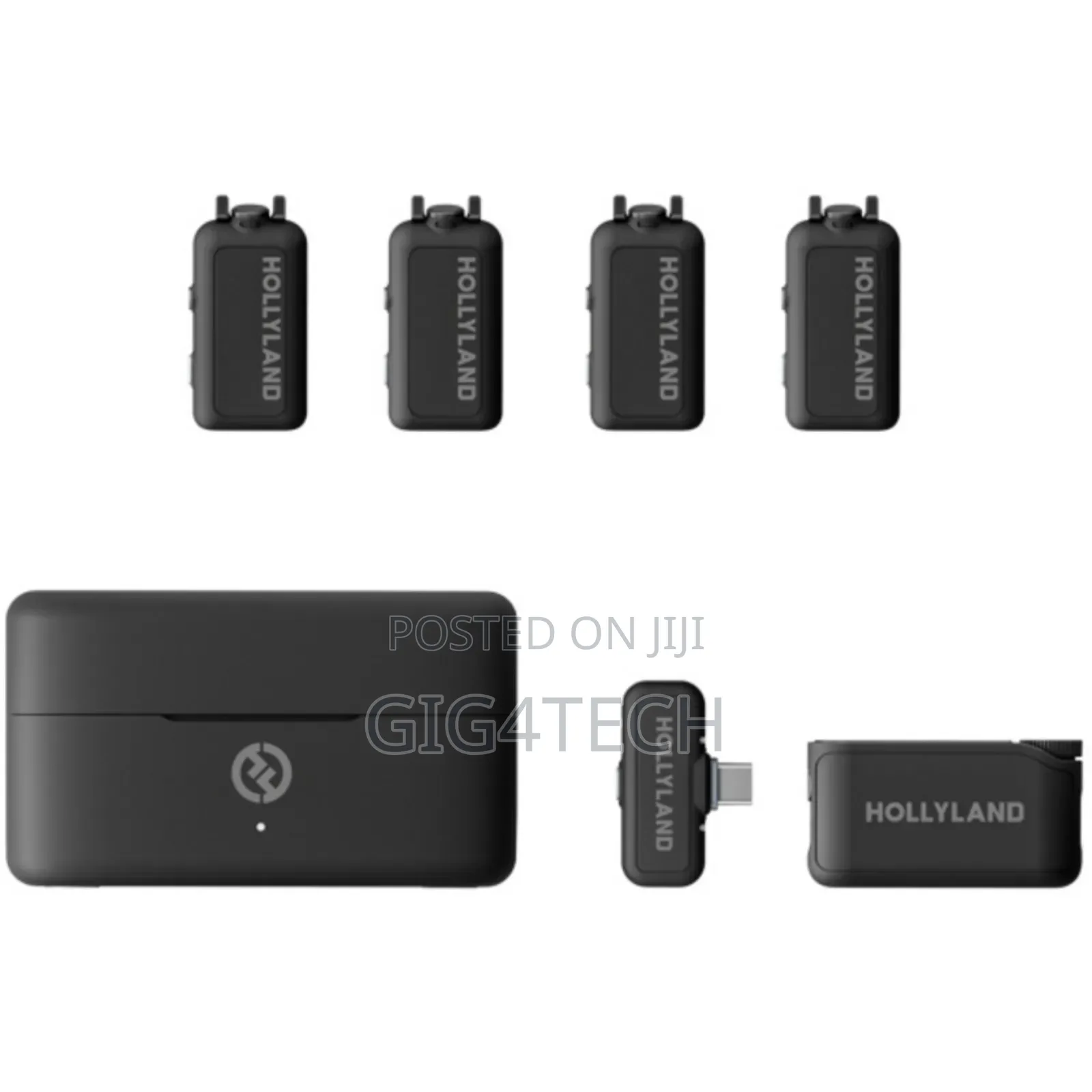 Hollyland Lark Max 2 Combo 4-Person Wireless Mic System, Gray
