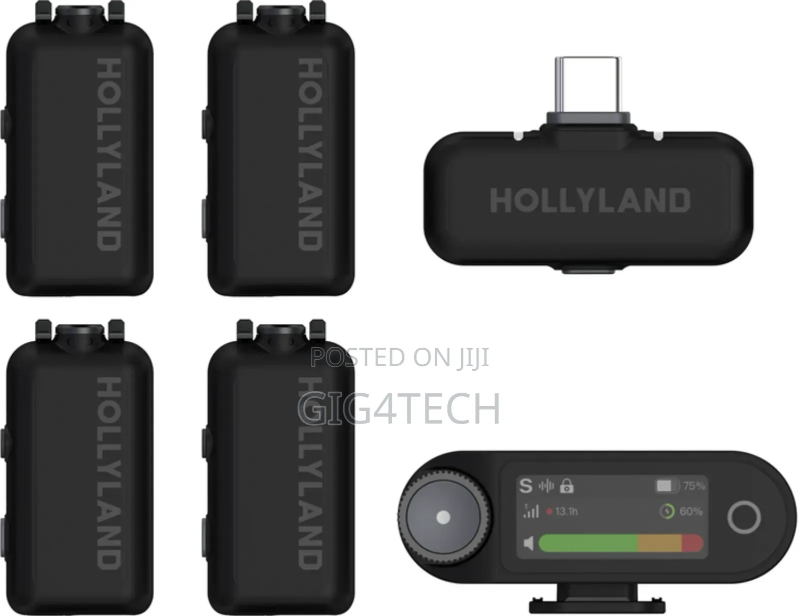 Hollyland Lark Max 2 Combo 4-Person Wireless Mic System, Gray