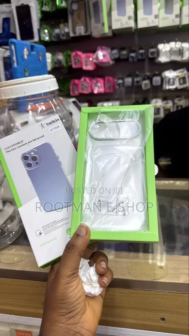 Belkin Sheerforce iPhone 17 Air Clear Case for an iPhone.