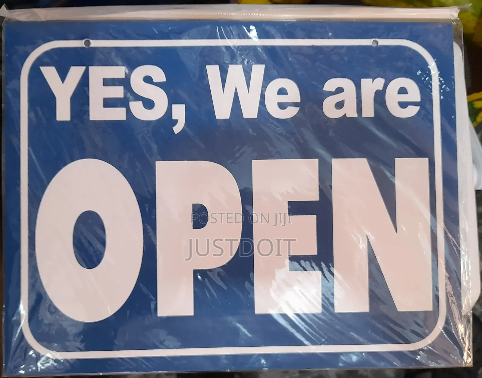 Yes We Are Open / Close Door Sign.