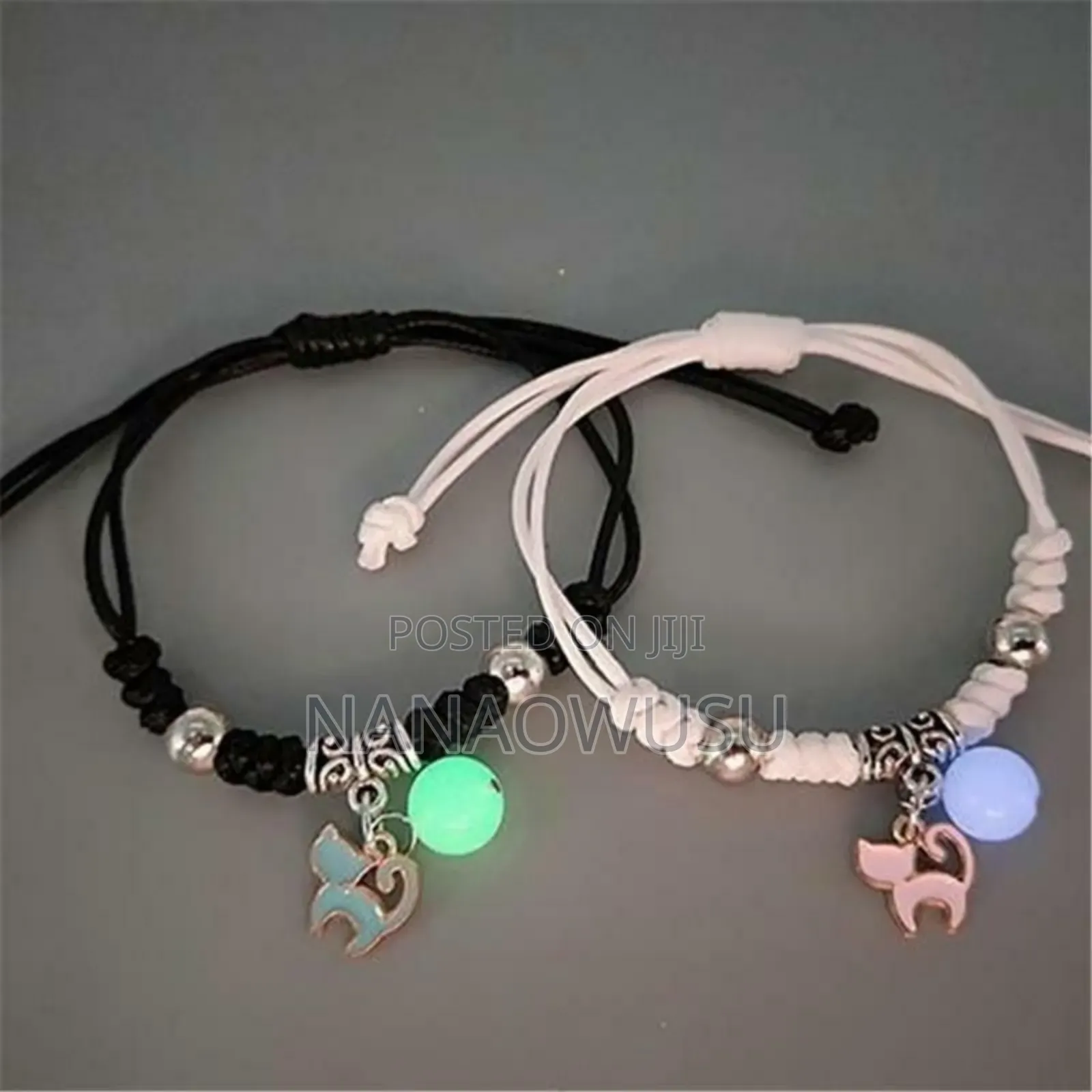 Bracelet (A Pair): Alloy, Leather
