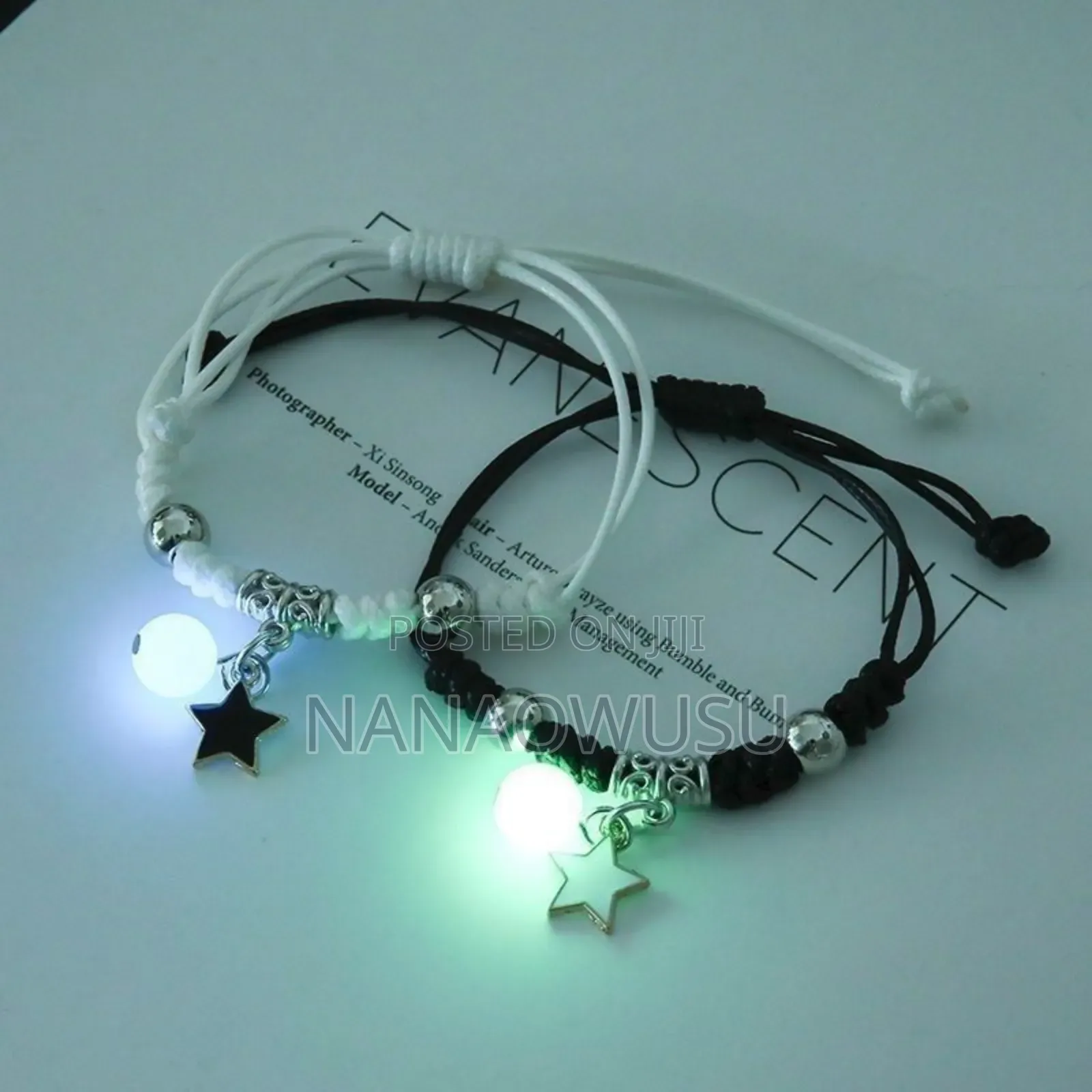 Bracelet (A Pair): Alloy, Leather