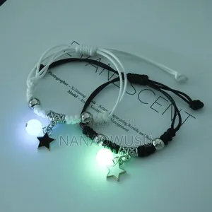 Bracelet (A Pair): Alloy, Leather