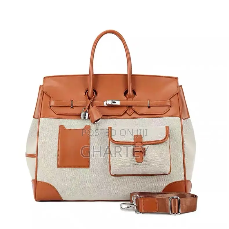 Elegant Hermès Canvas Leather Birkin Travel Bag – Timeless Luxury