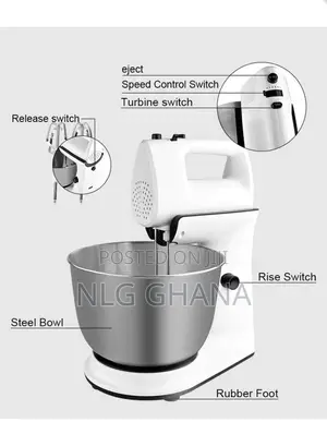 Stand Mixer, 300w Kitchen Mixer With 4l Stainless Steel. Ghx7009