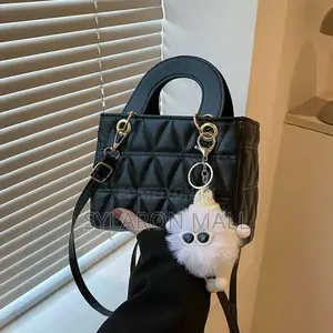 Luxe Diamond-Stitch Box Tote