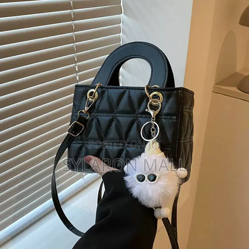 Luxe Diamond-Stitch Box Tote