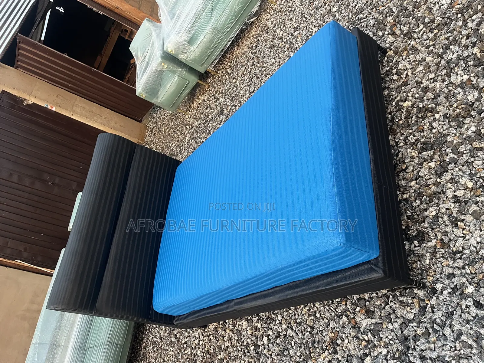 Luxury Leather Bed With Orthopaedic High Density Undetached Mattress
