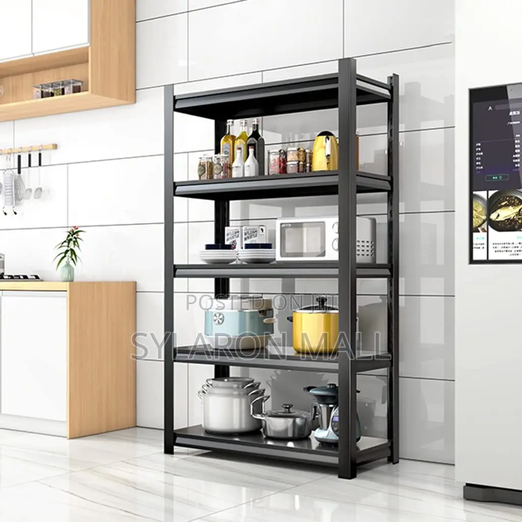 5-tier Adjustable Metal Storage Shelf – Heavy-duty Organizer Rack