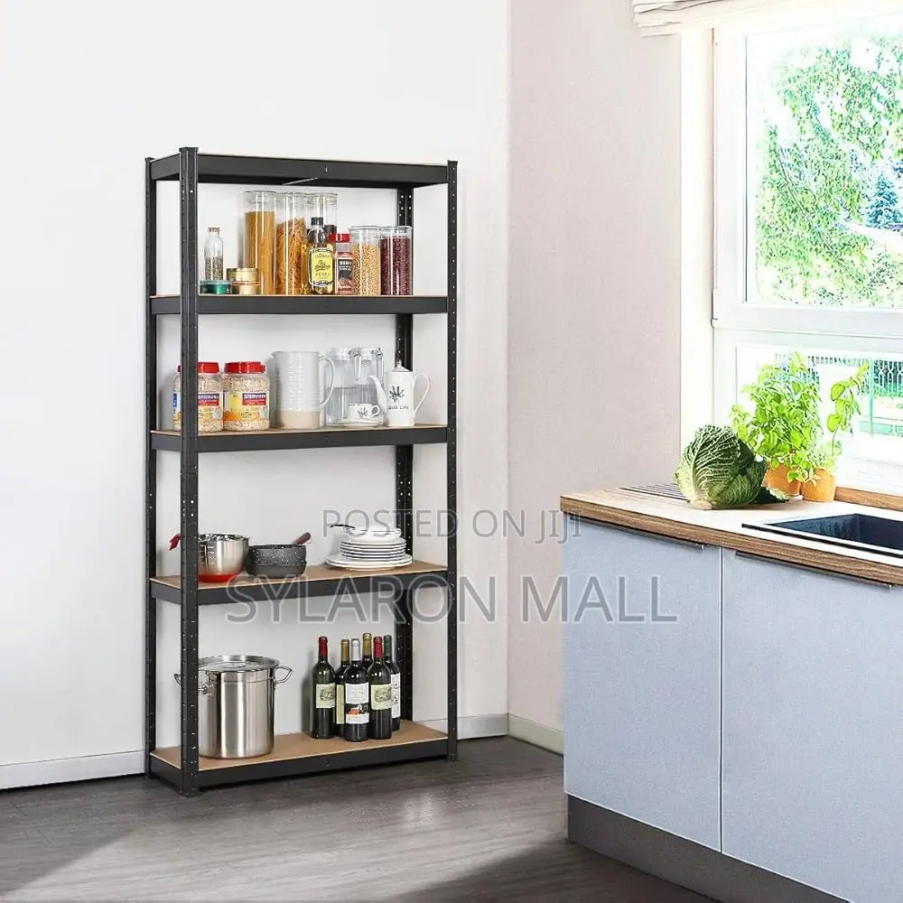 5-tier Adjustable Metal Storage Shelf – Heavy-duty Organizer Rack