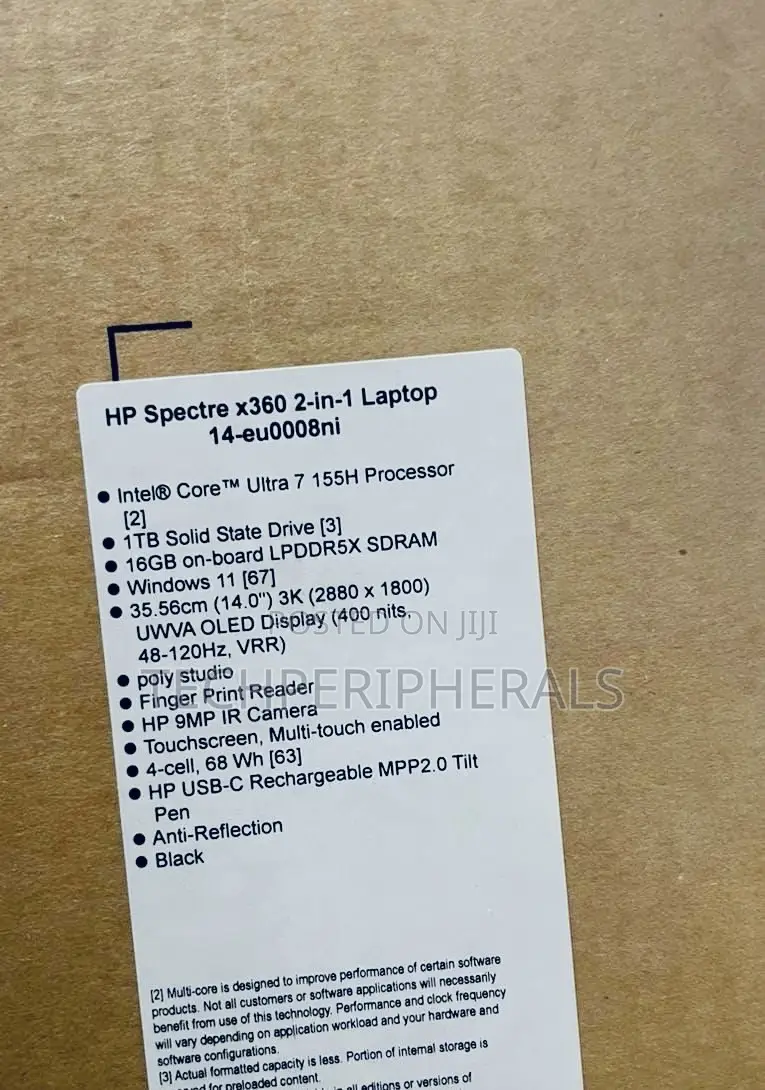New Laptop HP Spectre 14 16GB Intel Core I7 SSD 1T