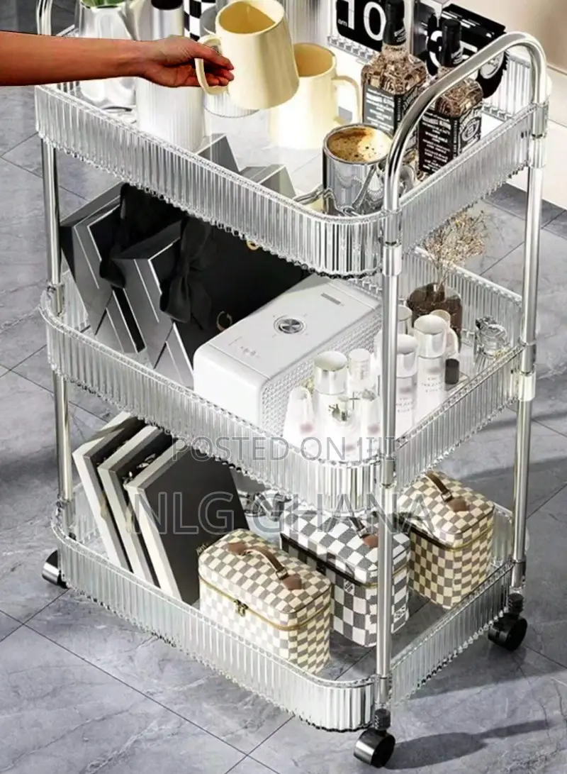 Multi-Functional Acrylic 3-Tier Trolley Storage. Ghx4831