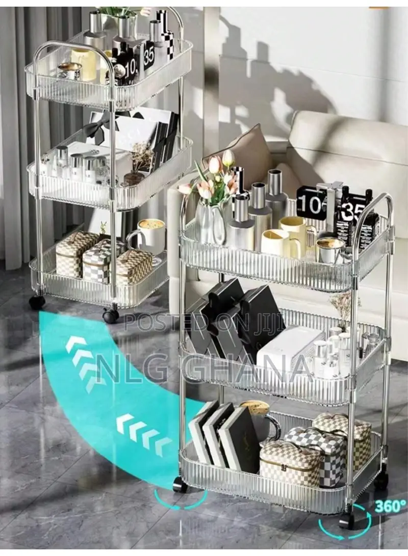 Multi-Functional Acrylic 3-Tier Trolley Storage. Ghx4831