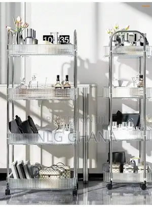Multi-Functional Acrylic 3-Tier Trolley Storage. Ghx4831