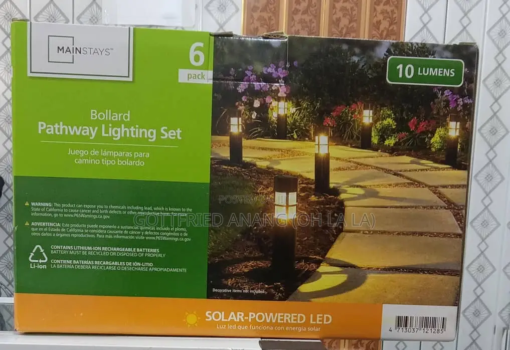 Mainstays Solar Powered Led Landscape Pathway Light With Glass Lens,