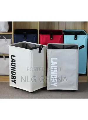 Large Oxford Waterproof Laundry Basket With Leather Handle. Ghx2911