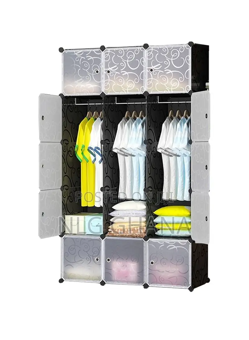 Multipurpose Easy to Assemble Wardrobe Organizer Cabinet. Ghx3804
