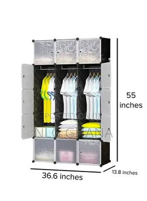 Multipurpose Easy to Assemble Wardrobe Organizer Cabinet. Ghx3804