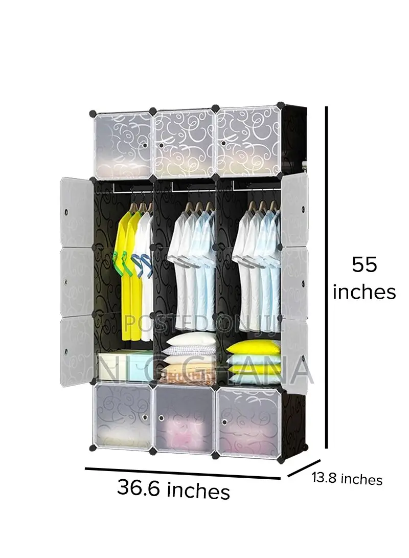 Multipurpose Easy to Assemble Wardrobe Organizer Cabinet. Ghx3804