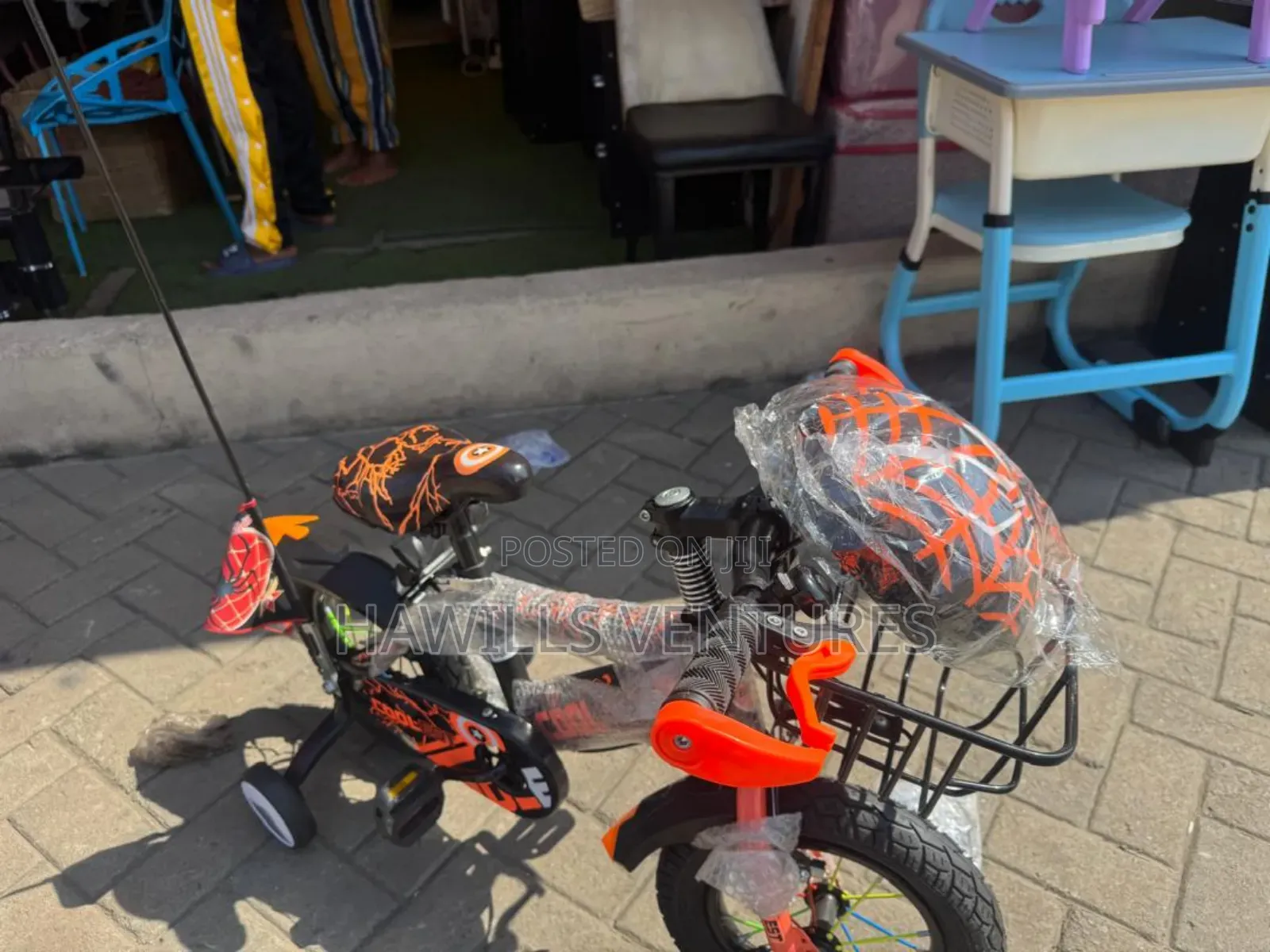 Bike With Helmet