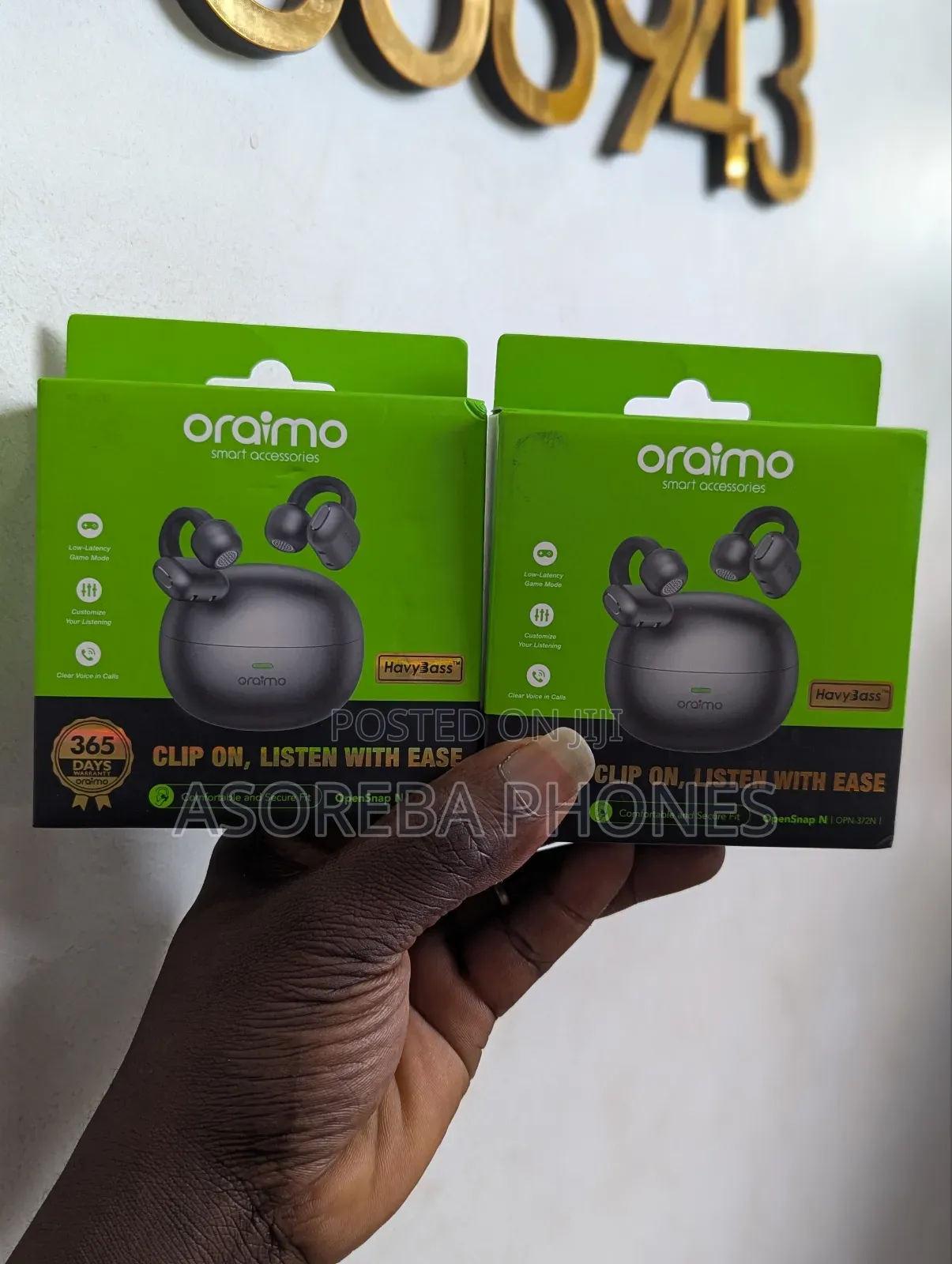 Oraimo Opensnap N Clip-on Open-Ear True Wireless Earbuds